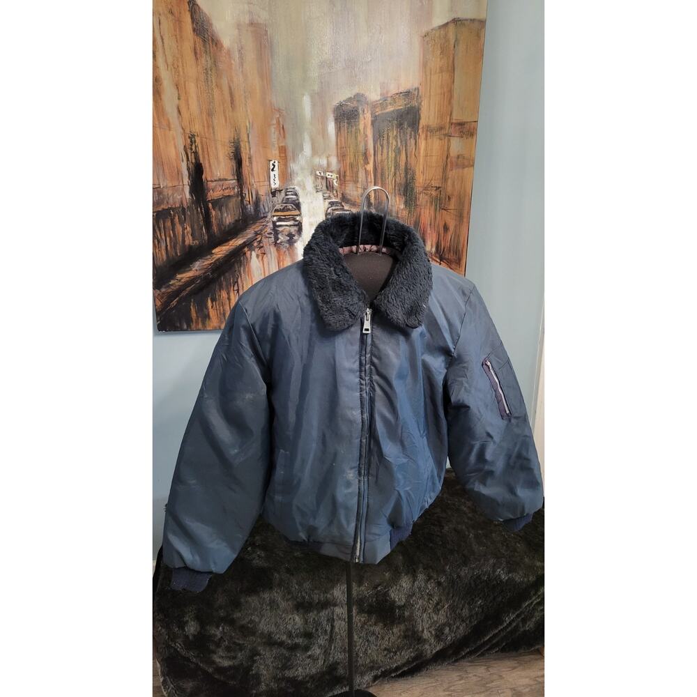 Vintage 70s 80s Pilgrim Bomber Jacket Mens Medium Made in USA Quilted Faded...